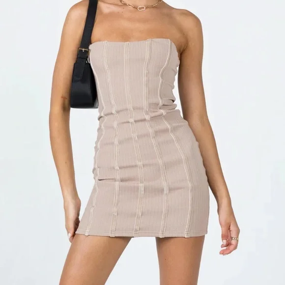 open lace back dress Briana Mini Dress Black main image 1